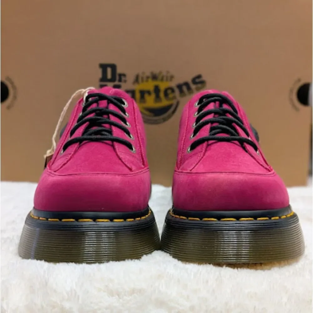 Dr. Martens Buzz 5i Fuchsia Pink Milled Nubuck WP Leather Lace-Up Shoes UK 7 NIB - Picture 6 of 14